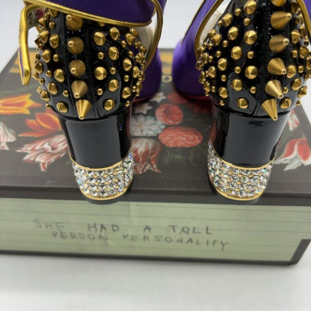 Gucci Spike Embellished Mary Jane Pumps - Picture 5 of 9